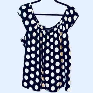 APOSTROPHE Black and White Polka Dot Top